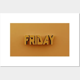 3D Text - Friday Posters and Art